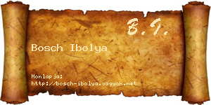 Bosch Ibolya névjegykártya